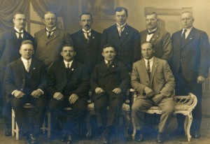 Jydens tovtrækningshold 1925. Henrik Jensen er nr. 2 fra højre i bageste række